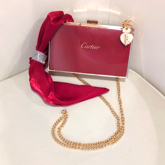 Cartier Paper Shopping Bag Upcycled Novelty Clutch